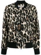 Diane Von Furstenberg Animal Print Bomber Jacket - Neutrals