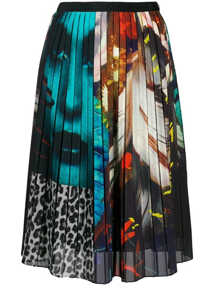 Paul Smith Printed Pleated Skirt - Black