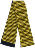 Holland & Holland Cashmere Knitted Houndstooth Scarf - Blue