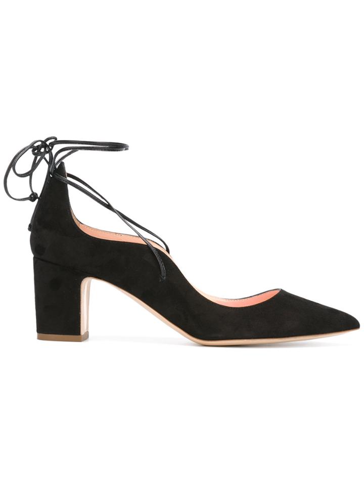 Rupert Sanderson Lace Up Front Pumps - Black