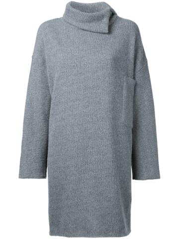 Osakentaro - Short Sweat Dress - Women - Wool - M, Grey, Wool