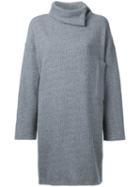 Osakentaro - Short Sweat Dress - Women - Wool - M, Grey, Wool