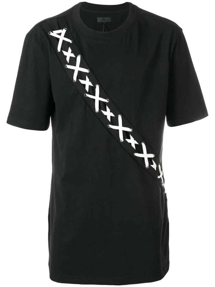 D.gnak Lace-up Oversized T-shirt - Black