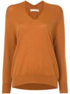 Estnation V-neck Sweater - Brown