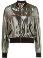 Misha Nonoo 'amélie' Bomber, Women's, Size: Xs, Grey, Silk/lurex