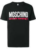 Moschino Logo Slogan T-shirt - Black