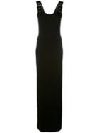 Givenchy - Buckled Maxi Dress - Women - Silk/elastodiene/acetate/viscose - 40, Black, Silk/elastodiene/acetate/viscose