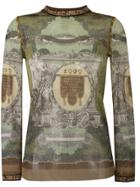 Jean Paul Gaultier Vintage Printed Sheer Sweater - Multicolour