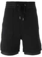Helmut Lang Angled Hem Track Shorts, Men's, Size: Xl, Black, Viscose/cotton/nylon/polyamide
