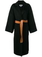 Loewe Belted Coat - Black