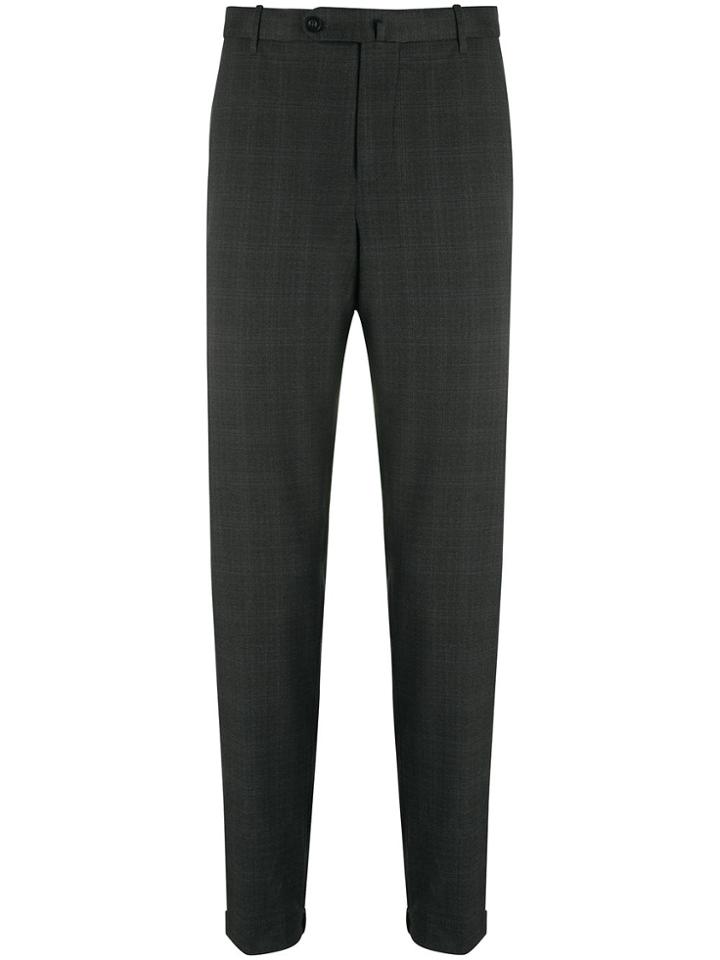 Incotex Tartan Twill Suit Trousers - Black