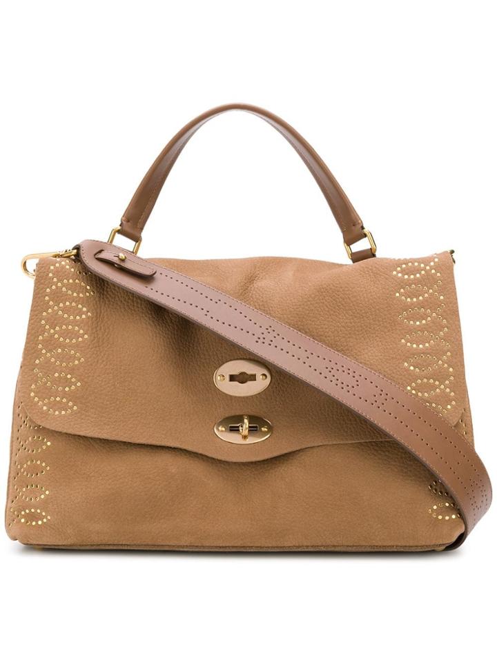 Zanellato Stud-embellished Tote - Brown