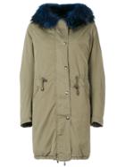 History Repeats Detachable Collar Parka Coat - Green