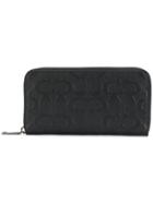 Coach Zip Around Logo Wallet - Black