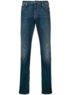 Emporio Armani Slim Stonewashed Jeans - Blue