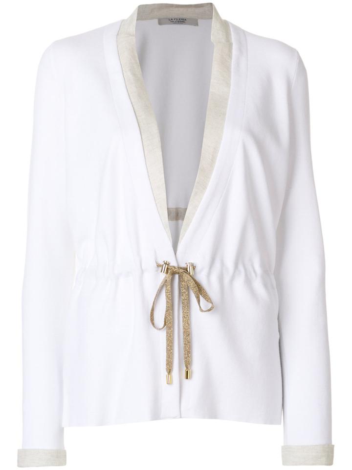 La Fileria For D'aniello Drawstring Jacket - White