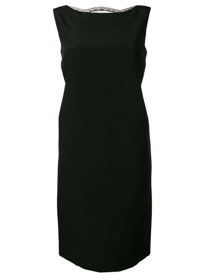 Gianluca Capannolo Floral Sheer Back Dress - Black
