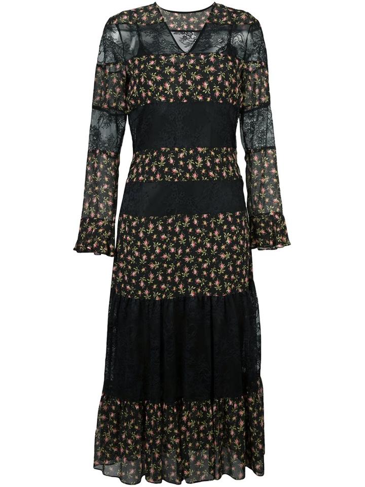 Philosophy Di Lorenzo Serafini Long Rusebud And Lace Dress