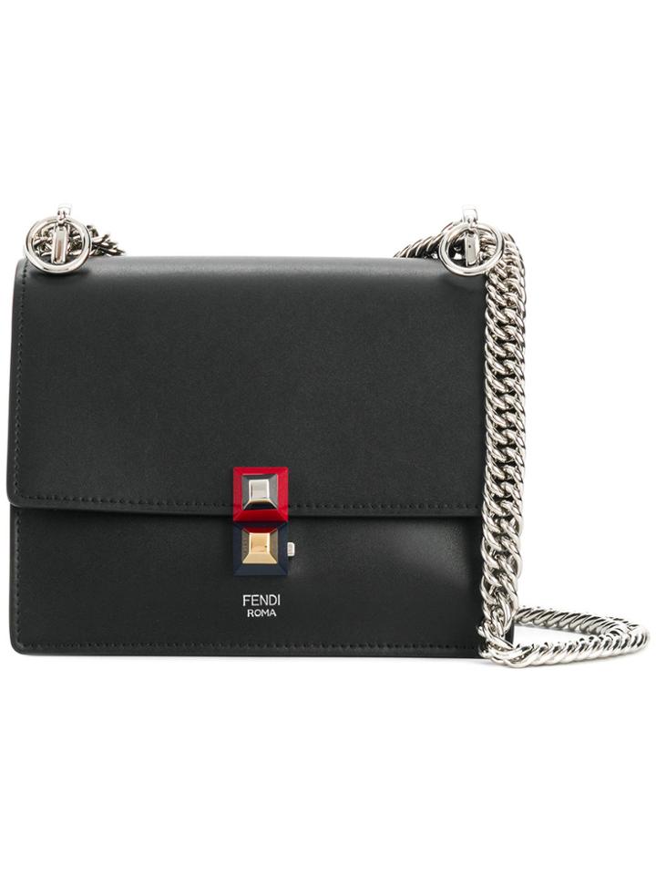 Fendi Mini Kan I Shoulder Bag - Black