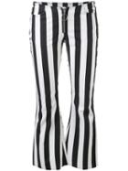 Marques'almeida - Striped Flared Trousers - Women - Cotton - 8, Black, Cotton