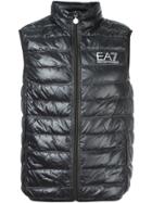 Ea7 Emporio Armani Sleeveless Zip Up Jacket - Black