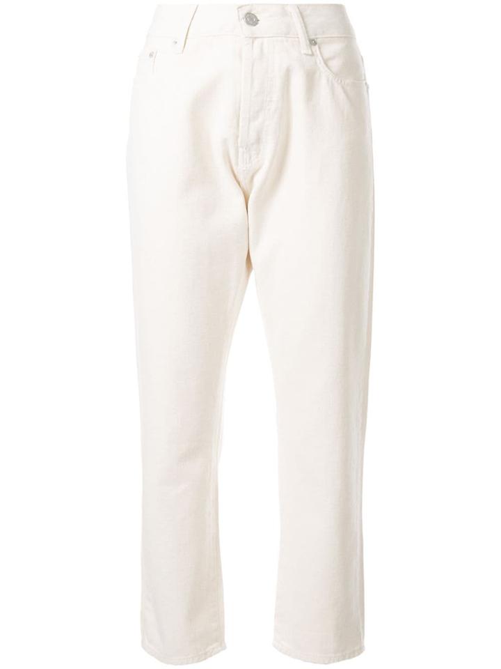 Casasola Boyfriend Style Cropped Jeans - White
