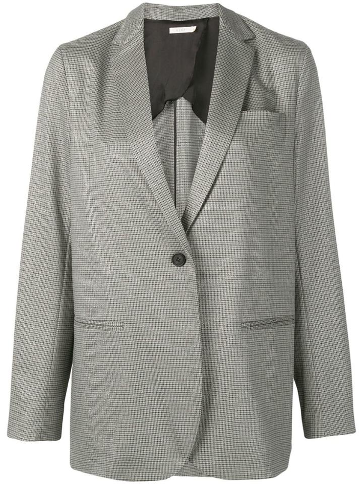 6397 Houndstooth Print Blazer - Grey