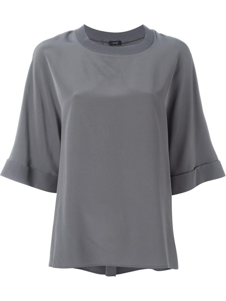 Joseph Loose Fit Blouse, Women's, Size: 36, Grey, Silk