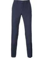 Incotex Chino Trousers, Men's, Size: 48, Blue, Cotton/spandex/elastane