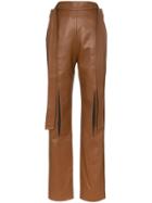 Matériel High-waisted Slit Trousers - Brown