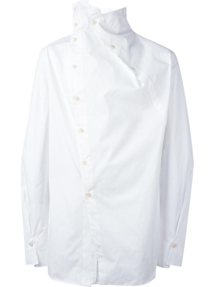 Lost & Found Ria Dunn Funnel Neck Shirt, Men's, Size: Xs, White, Cotton