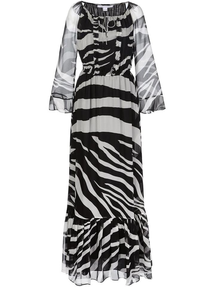 Diane Von Furstenberg Zebra Print Maxi Dress