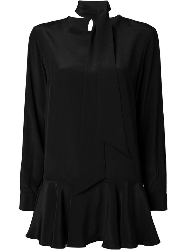 Dresscamp Neck Tie Peplum Blouse