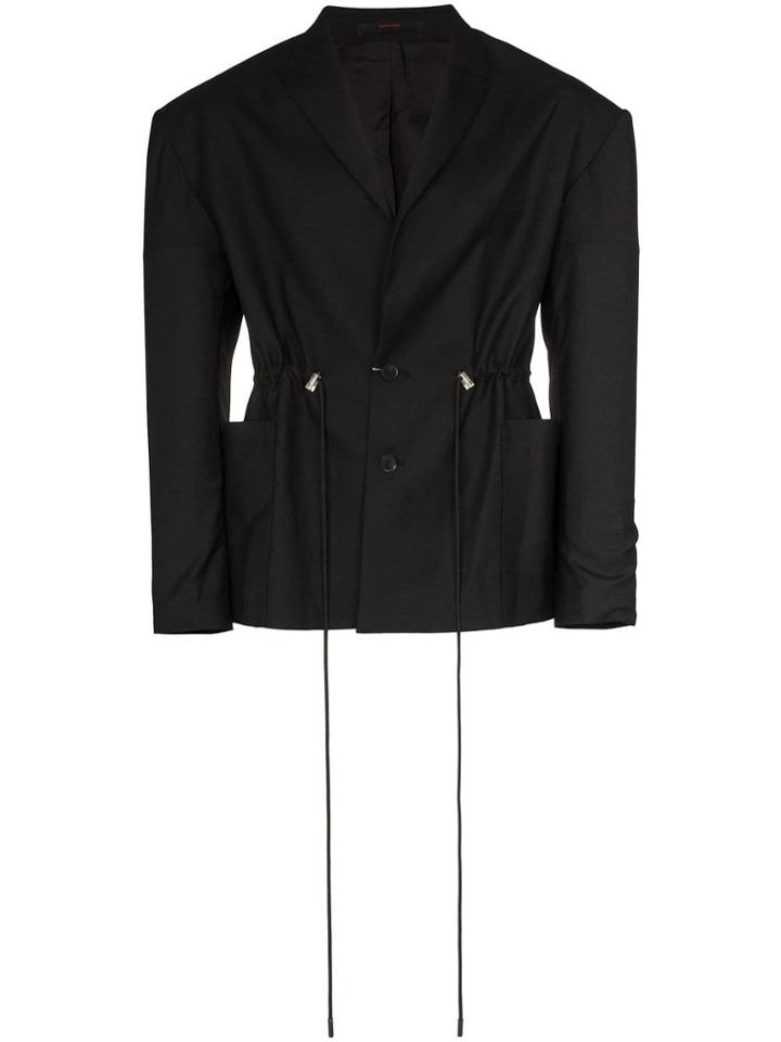 Eckhaus Latta Drawcord Waist Blazer - Black