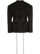 Eckhaus Latta Drawcord Waist Blazer - Black
