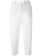 Alberto Biani - Cropped Trousers - Women - Polyester/acetate/triacetate/viscose - 38, Women's, Nude/neutrals, Polyester/acetate/triacetate/viscose