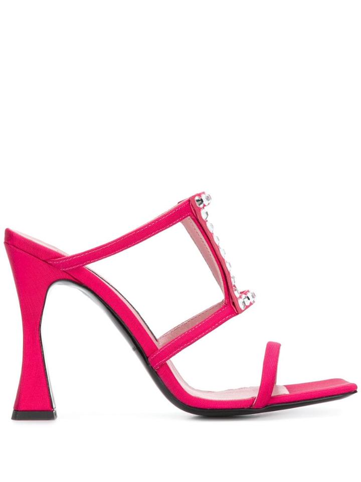 Les Petits Joueurs Hoya Embellished Heeled Sandals - Pink