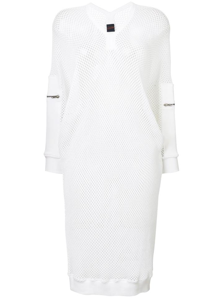 Jean Paul Gaultier Vintage Sporty Mesh Midi Dress - White