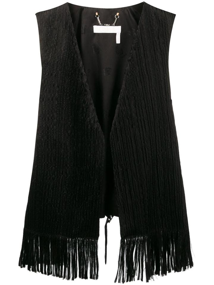 Chloé Textured Gillet - Black