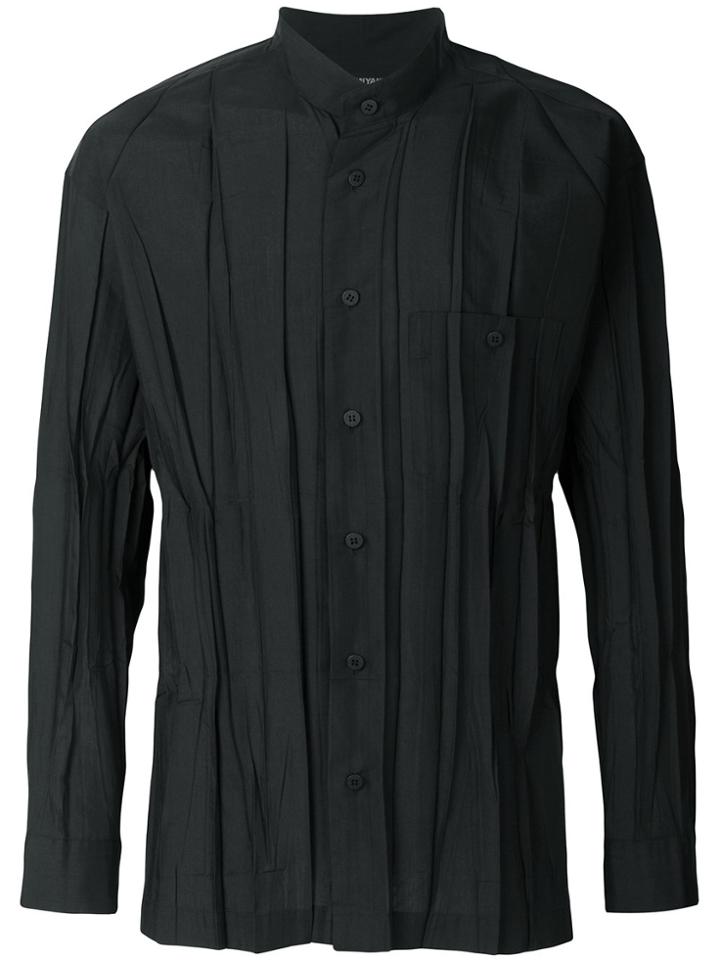 Issey Miyake Men Wrinkle Shirt - Black