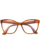Gucci Eyewear Cat-eye Frame Glasses - Orange