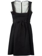 Red Valentino Tulle Trim Bow Detail Dress