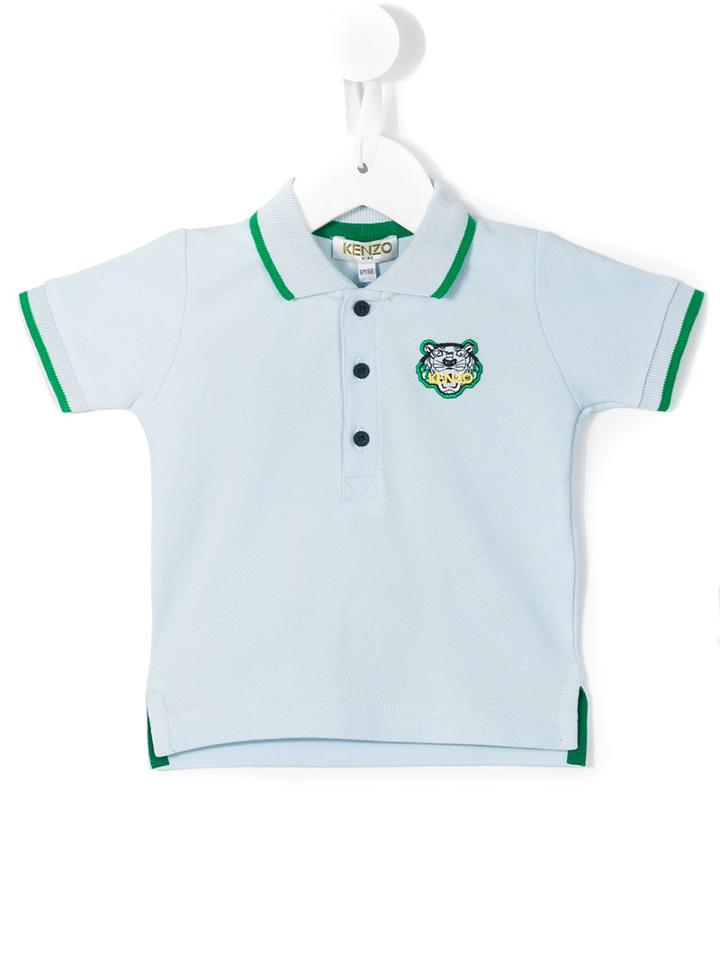 Kenzo Kids - Embroidered Logo Polo Shirt - Kids - Cotton - 18 Mth, Blue