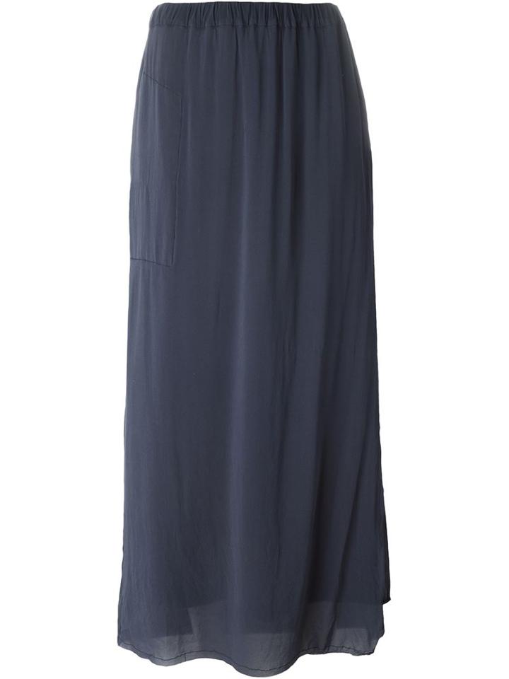 Kristensen Du Nord Long Straight Skirt, Women's, Size: 4, Blue, Silk/spandex/elastane/cupro/modal