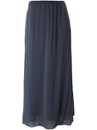 Kristensen Du Nord Long Straight Skirt, Women's, Size: 4, Blue, Silk/spandex/elastane/cupro/modal
