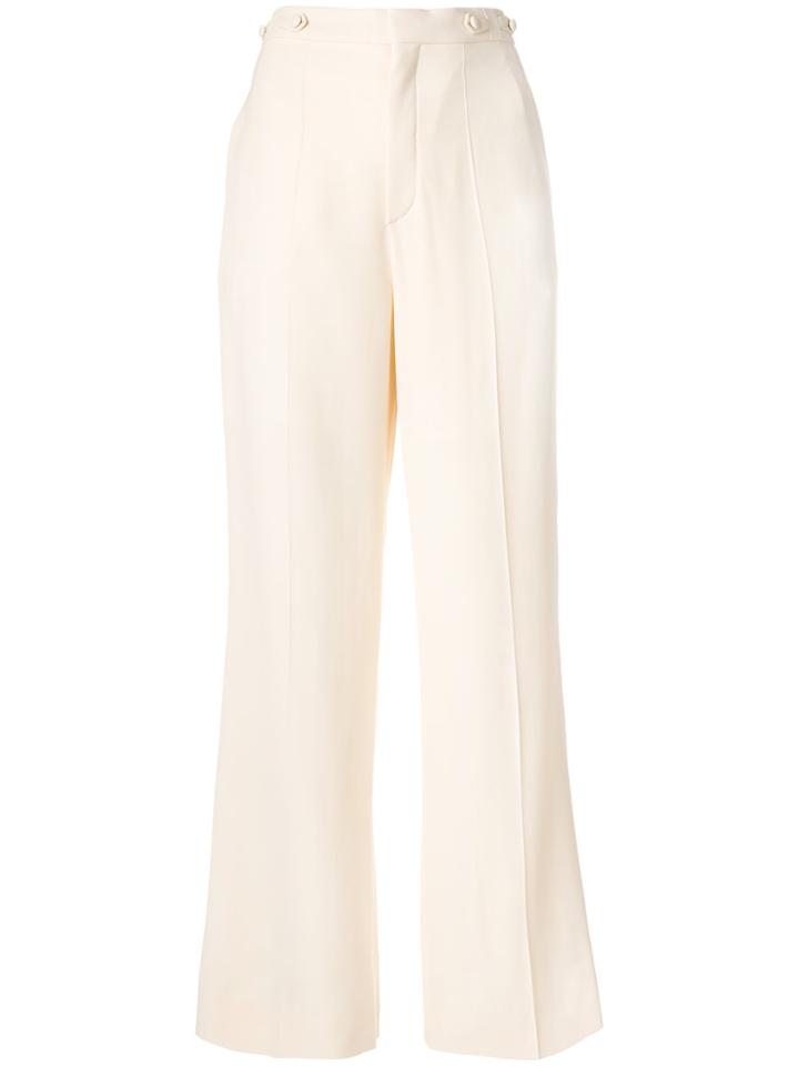 Chloé Cropped Wide-leg Trousers - Nude & Neutrals