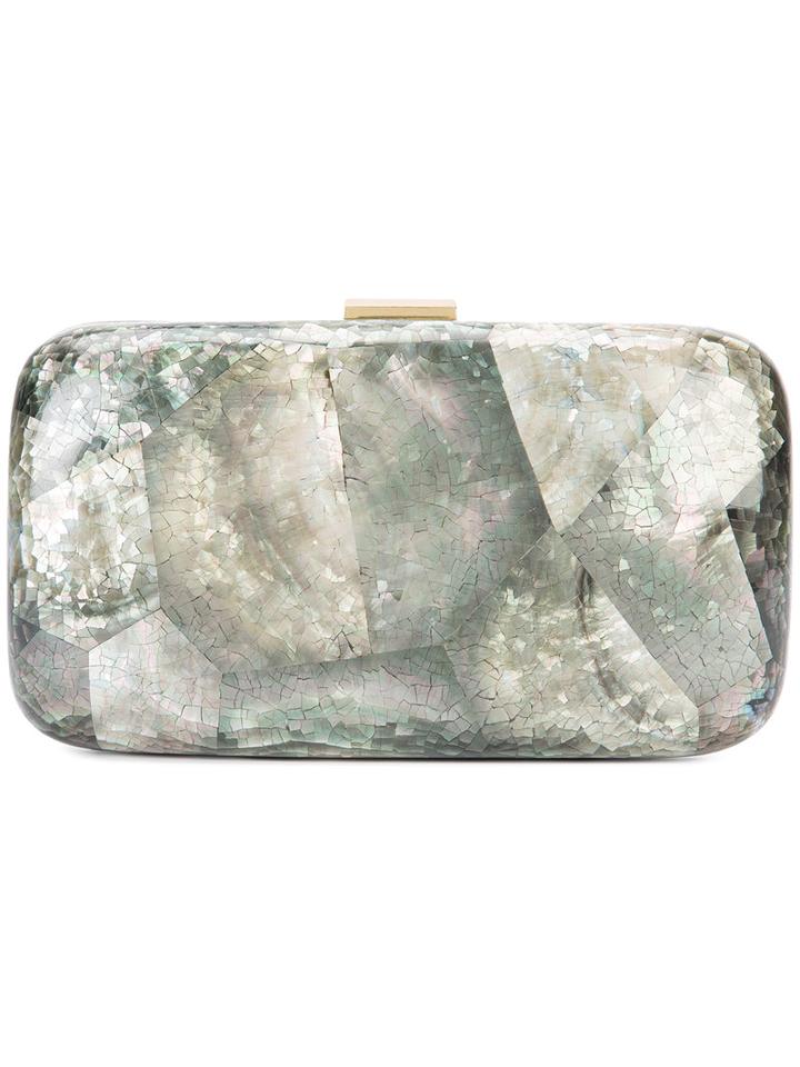 Kayu - Iridescent Clutch - Women - Shell - One Size, Grey, Shell