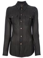 Jean Paul Gaultier Vintage Fitted Striped Shirt - Black
