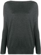 Snobby Sheep Off-shoulder Sweater - Grey