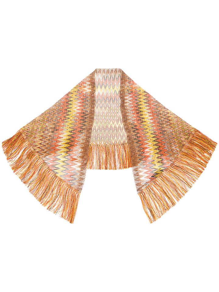 Missoni Zig-zag Woven Scarf - Yellow & Orange